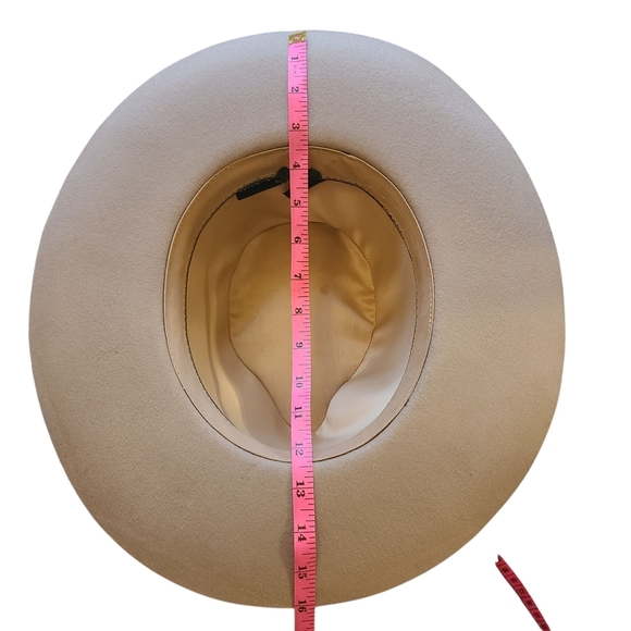 Olive & Pique Wool Fedora Hat Coastal Cowgirl Boho Western Aztec Band Adjustable - Picture 9 of 14